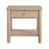 24" Wooden Classic End Table with Drawer, Open Shelf and Chrome Knobs for Living Room - 2 of 4
