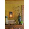 Claxy Rustic Plug-in Mason Jar Bedroom Wall Sconce Wood Plate 2-Pack - 3 of 4