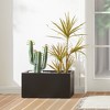 Wallowa Weather Resistant Seamless Metal Flower Box with Drainage Hole and Modern Design Espresso - 2 of 4