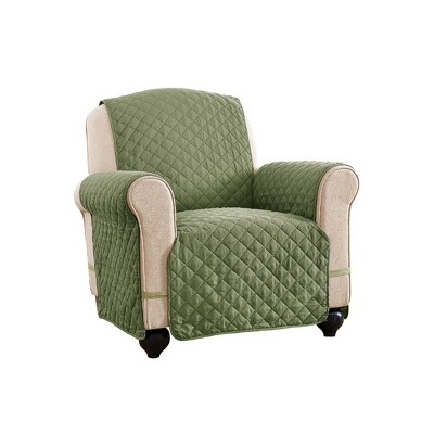 Collections Etc Ultra Reversible Furniture Cover Protector Chair Olive/Sage