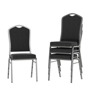 Flash Furniture 4 Pack HERCULES Series Crown Back Stacking Banquet Chair - 1 of 4