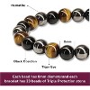 8mm Beaded Bracelets with Natural Gemstones for Women & Men, Elastic Adjustable Protection Crystal Bracelet - 2 of 4