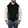 Victory Outfitters Men's Varsity Hooded Reversible Faux Leather Sleeve Hoodie Jacket - 2 of 4