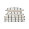 Truly Soft Everyday Twin Extra Long Maddow Stripe Duvet Cover Set Ivory/Black: Polyester, OEKO-TEX Certified, Includes Sham - image 2 of 3