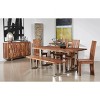Brownstone 2.0 Dining Table Brown - Treasure Trove Accents: Sheesham Wood, Polished Stainless Steel Legs, Seats 8 - 4 of 4