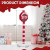Syemin Decorative Holiday Scene Props STOP Sign Christmas Yard Decorations Outdoor Holiday Indoor Decor Displays, Red, 13.5"*13.5"*52" - 4 of 4