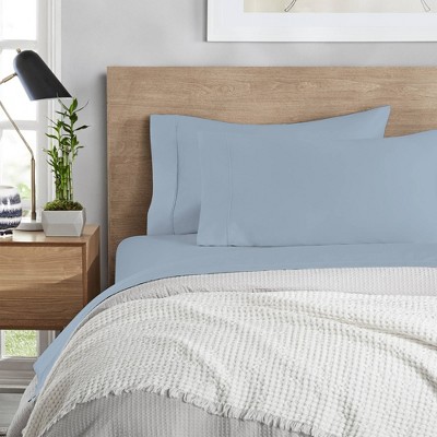 Blue Full Cotton Blend Deep Pocket Sheet Set