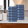 Cotton Medium Weight Face Towel Washcloth Set of 12 by Blue Nile Mills - 2 of 4
