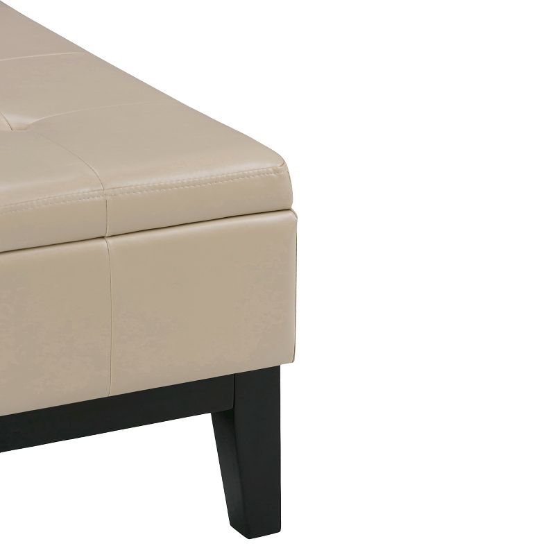Lancaster Square Coffee Table Storage Ottoman - WyndenHall, 6 of 8