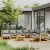 vidaXL Garden Lounge Set Dark grey - 2 of 4