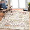 Runner Rug Kitchen Hallway Entryway – Vintage Floral Oriental Design Non-Slip Stain Resistant Low Pile Floor Covering - 3 of 4