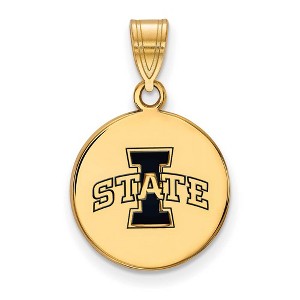 Black Bow Jewelry 14k Yellow Gold Plated Sterling Silver Iowa State Cyclones NCAA Medium Pendant - 1 of 3