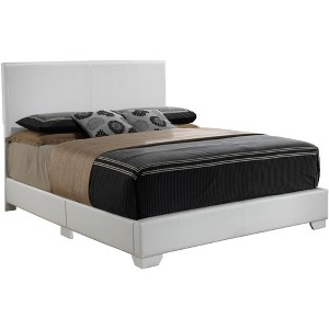 Passion Furniture Aaron White King Panel Bed - 1 of 4