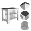 Kitchen Island with Three Shelves and Four Legs - 2 of 4