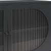 INFURNIC Decorative Storage Cabinets Wide 2-Door Accent Cabinet with Fluted Glass Oval Doors Stylish Versatile Storage, Black, 39.37"*15.75"*25.2" - 4 of 4