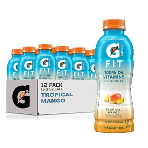 Gatorade Fit Electrolyte Beverage, Tropical Mango - 16.9 Fl Oz Bottle (Pack of 12) - 1 of 3