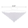 Unique Bargains French Lace Triangle Bandana White 1 Pc - 3 of 4