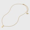 14K Gold Plated Round Initial Pendant Necklace - A New Day™ - 3 of 4