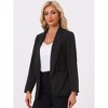 Allegra K Women's Work Office Stretch Shawl Lapel Collar Long Sleeve Blazer - 2 of 4
