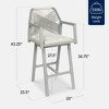 Best Choice Products Set of 2 Indoor/Outdoor Aluminum, Woven Rope Swivel Barstools w/ Armrests - 2 of 4