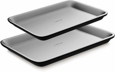 NutriChef 3-Pc. Nonstick Cookie Sheet Pans - PFOAm PFOSm PTFE-Free,  Professional Quality Kitchen Cooking Non-Stick Baking Trays w/ Black  Coating