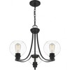 Quoizel Lighting Pruitt 3 - Light Chandelier in  Matte Black - 3 of 3