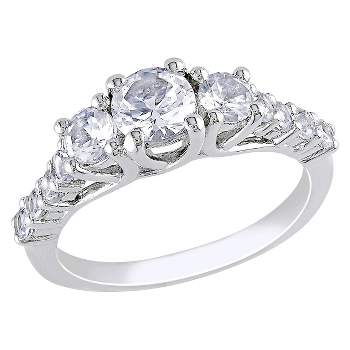 Silver Plated With Cubic Zirconia 3 Band Ring Set - A New Day™ Silver 8 :  Target