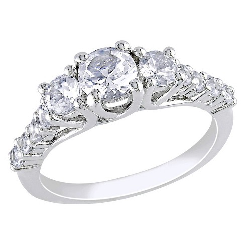 White sapphire deals cocktail ring