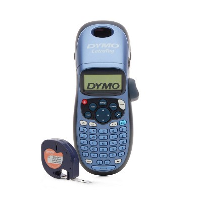 DYMO LetraTag 100H Handheld Label Maker: Portable Label Printer, Battery Operated, Gray, Plastic, Requires 4 AA Batteries