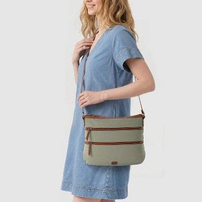 The Sak Esperato Crossbody Bag in Nylon, Convertible Purse, Sage, Size Medium — фото 5