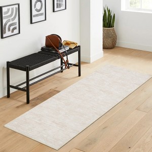 Modern Washable Rugs Abstract Area Rug Non Slip Low Pile Accent Rugs for Living Room Bedroom - 1 of 4