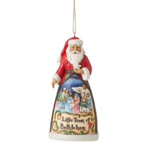Jim Shore 5.0 Inch O'little Town Santa Ornament Heartwood Creek Tree Ornaments - 1 of 3