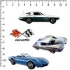 Chevrolet Corvette Car Large Deluxe Stickers Variety Pack of 12 - 2 of 4