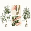 5/6/7ft Faux Olive Tree, Fake Potted Olive Silk Tree with Planter, Natural Olive Branch, Artificial Tree for Home House Office Decor Indoor - 3 of 4