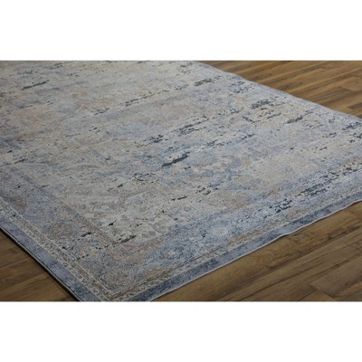 Cambridge Transitional 5' x 8' Blue Navy Synthetic Area Rug