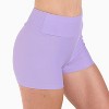 Calypsa Women's Chlorine Resistant High Waisted Swim Shorts - 2 of 3