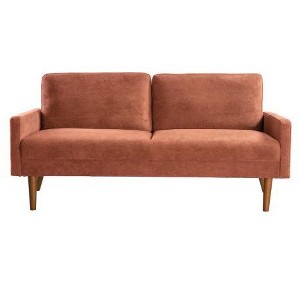 CAVINAS Modern & Vintage Loveseat Sofa, Velvet Upholstered 2 Seater Sofa Couch with Sleek Design, for Home, Apartment or Office - 1 of 4