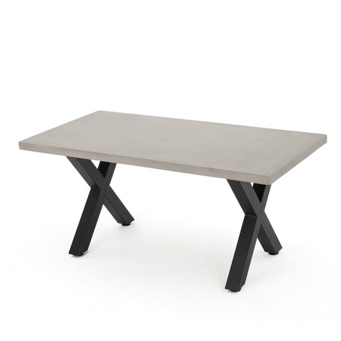 White rectangular discount outdoor dining table