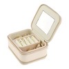Unique Bargains Travel Small Portable PU Leather Jewelry Organizer Case Storage with Mirror - 4 of 4