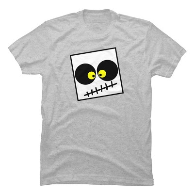 Men's Design By Humans Square Skull By LonaMisa T-Shirt