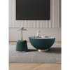 Manhattan Comfort 2pc Anderson Leatherette Upholstered Coffee Table and End Table with Metal Top Set - 2 of 4