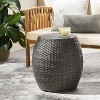 Maggift Patio End Table, Waterproof Portable Patio Small Side Table for Garden, Balcony, Courtyard, Poolside, Terrace, Gray, 19.25" * 19.25" * 20" - 3 of 4