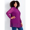 Avenue Women's Plus Size Convertible Button Down Tunic - 4 of 4