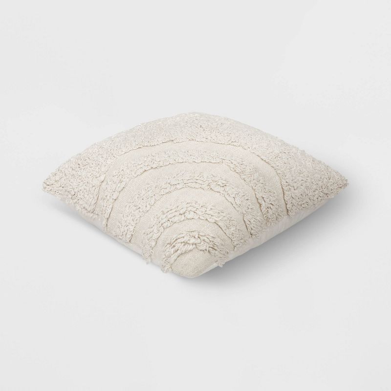 Tufted Curve Patterned Square Throw Pillow - Threshold™, 3 of 12