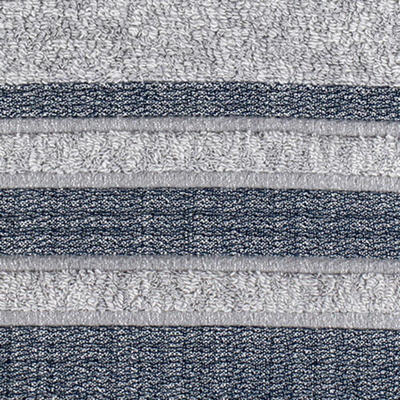 Cubes Modern Look Woven Textured Stripes Hand Towel 16in x 26in Navy by SKL Home, 3 of 4