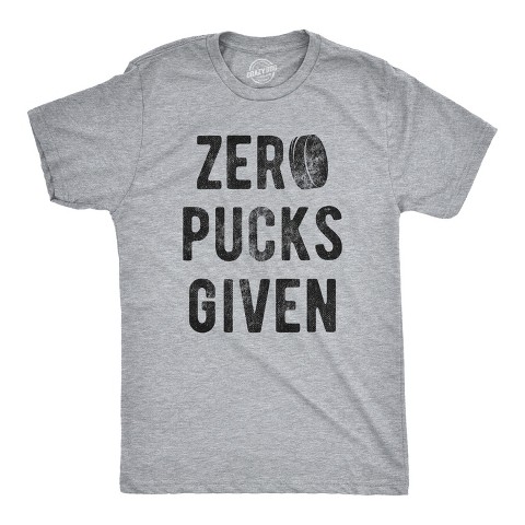 Мужские футболки Crazy Dog T-Shirts, Inc. Mens Zero Pucks Given T shirt Funny Hockey Gift Canada Sarcastic Novelty Shirt - Crazy Dog Men's T Shirt With Hockey Sayings Light Grey XXL