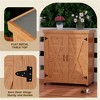 SKRAN Potting Bench with Storage Cabinet and Metal Table Top for Outdoor Patio,Outdoor Work Station Table - 4 of 4