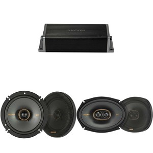 Kicker 47KEY2004 4-Channel DSP Smart Amp w/ 51KSC 6.5" 3 & 6x9" 3-way Audio Upgrade Bundle - 1 of 4