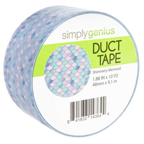 Simply Genius Pattern Duct Tape Heavy Duty, Craft Supplies for Kids & Adults, Single Roll 1.8 in x 10 yards (Shimmery Mermaids) - image 1 of 4