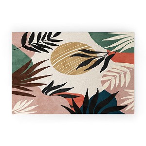 Marta Barragan Camarasa Modern tropical sunrise G Looped Vinyl Welcome Mat - Society6 - 1 of 4